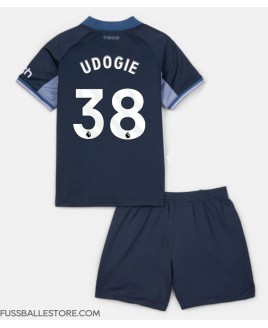 Günstige Tottenham Hotspur Destiny Udogie #38 Auswärts Trikotsatzt Kinder 2023-24 Kurzarm (+ Kurze Hosen)
